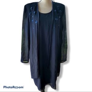 After Dark | Blue Layered Cocktail Dress